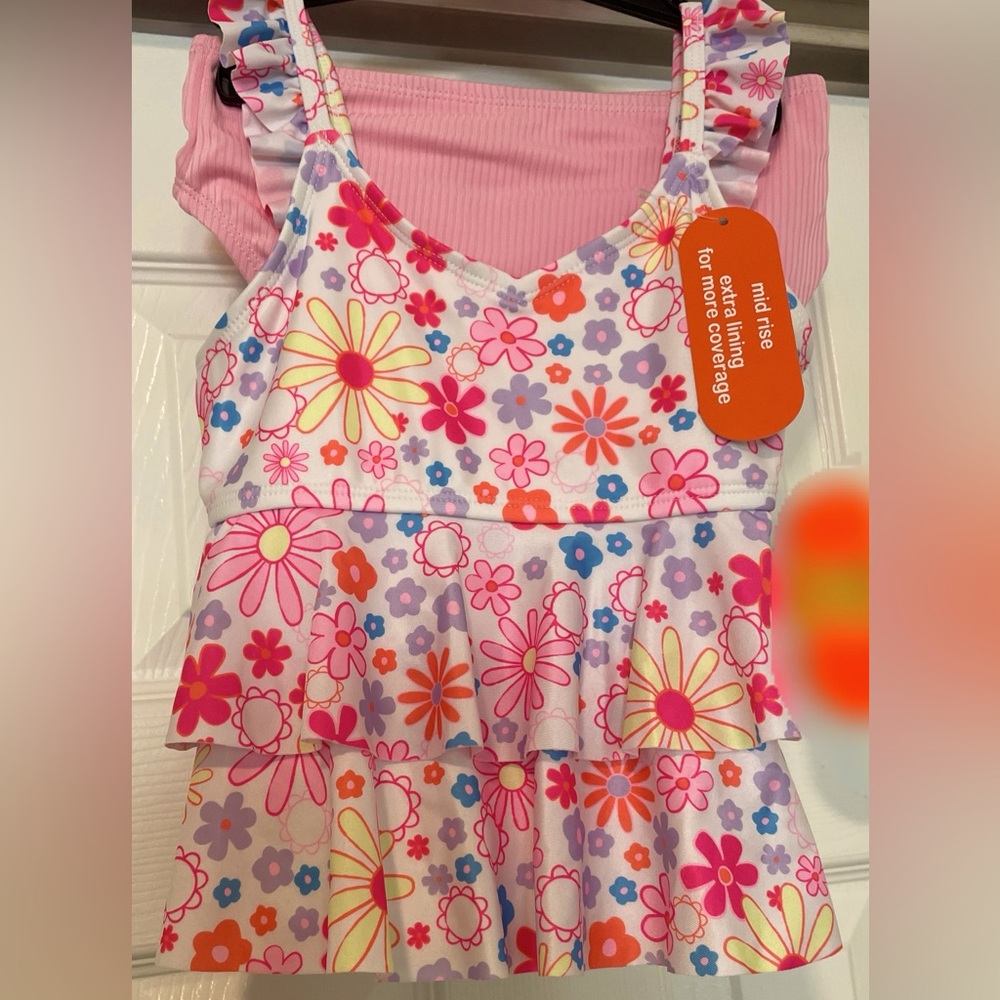 NWT-Girls Floral Tankini